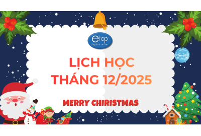 LỊCH HỌC THÁNG 12/2025